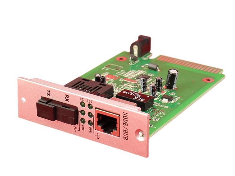 百兆插卡式光纖收發(fā)器  單纖收發(fā)器  16槽鋁合金機(jī)架專(zhuān)用1片