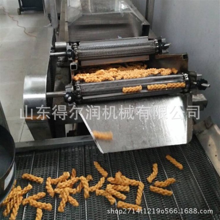 山東環保無煙型油炸機 網帶式油炸機 油炸流水線 炸麻花設備價格