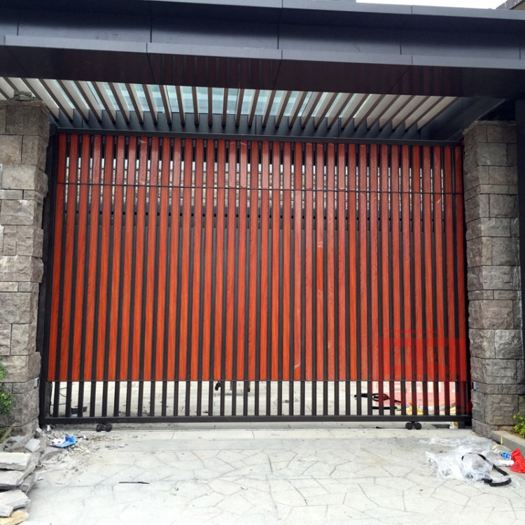 電動不銹鋼滑動門 別墅電動遙控庭院門 庭院電動滑動平移門可定制