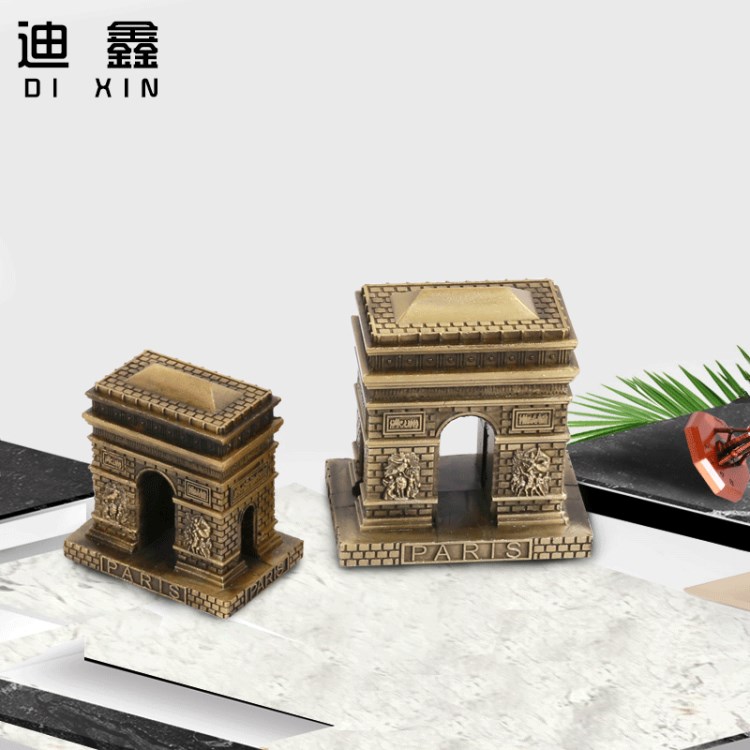 2016新款金屬世界建筑模型凱旋門工藝擺件 金屬家居擺件廠家批發