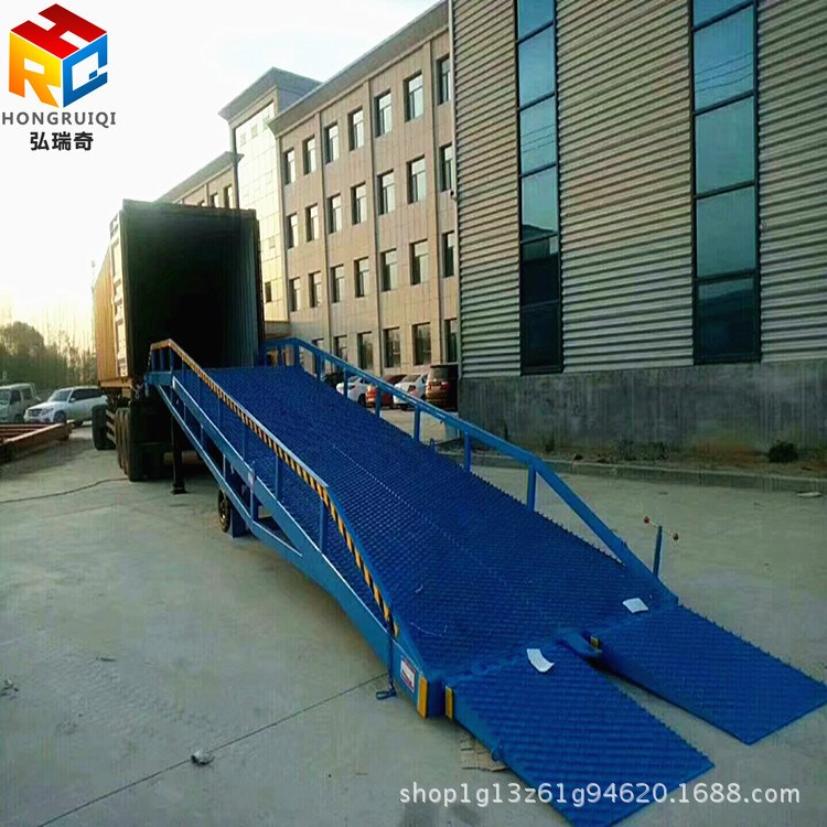 供應(yīng)移動式升降機(jī)10噸倉儲集裝箱卸貨斜坡叉車過橋手動液壓登車橋