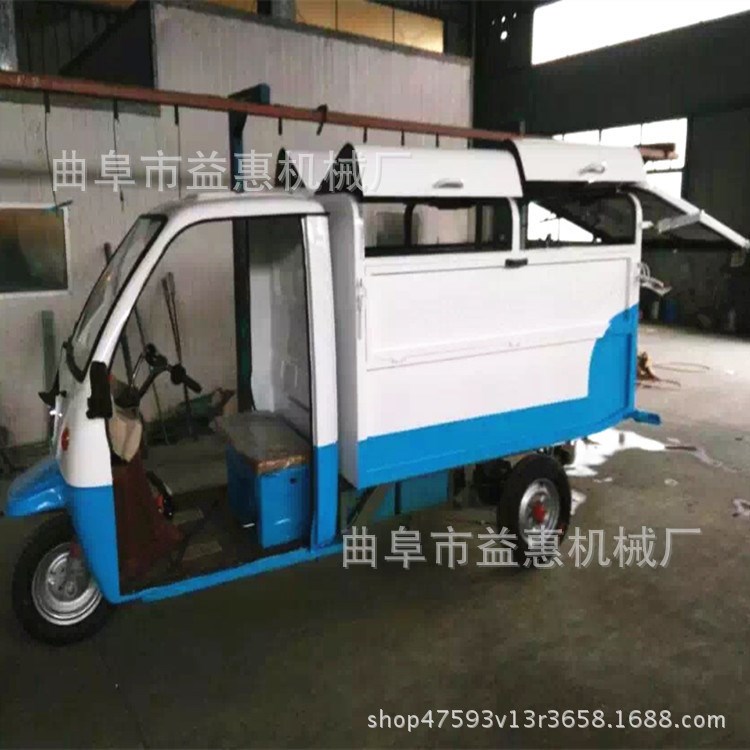 新型環(huán)保電動自卸環(huán)衛(wèi)車 自動翻桶垃圾清運車 訂做不銹鋼箱體