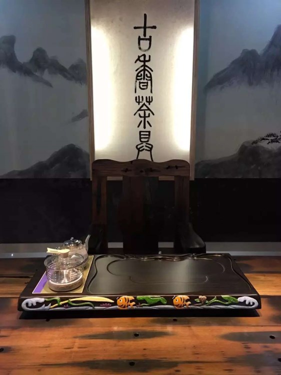 古香 整塊黑檀木茶盤整塊實(shí)木茶臺(tái)茶托 整板手繪禮品廠家直銷