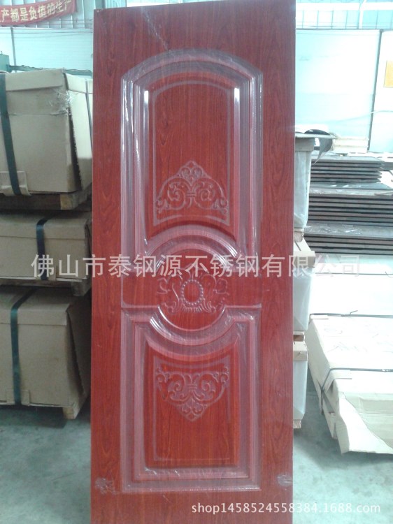 熱轉印木紋鍍鋅板壓花門板熱轉印木紋電解板壓花門板鋁板壓花門板