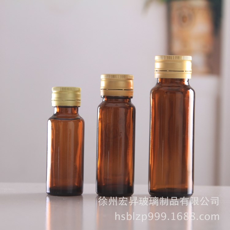 廠家直銷批發(fā)玻璃瓶口服液瓶50 茶色瓶酵素瓶子大量現(xiàn)貨