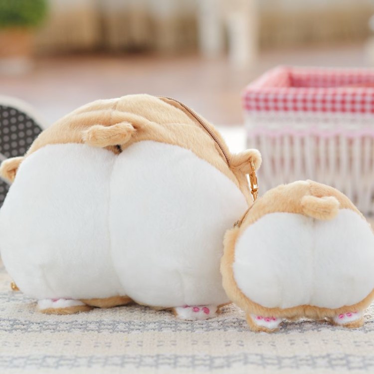 柴犬柯基屁股零錢包 斜挎包卡通 大屁股包動(dòng)漫周邊直銷三八節(jié)禮物