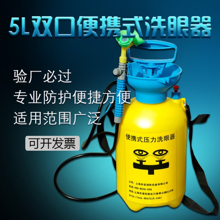 包邮5L便携式洗眼器 洗眼器验厂 移动便携式洗眼器 实验室洗眼台