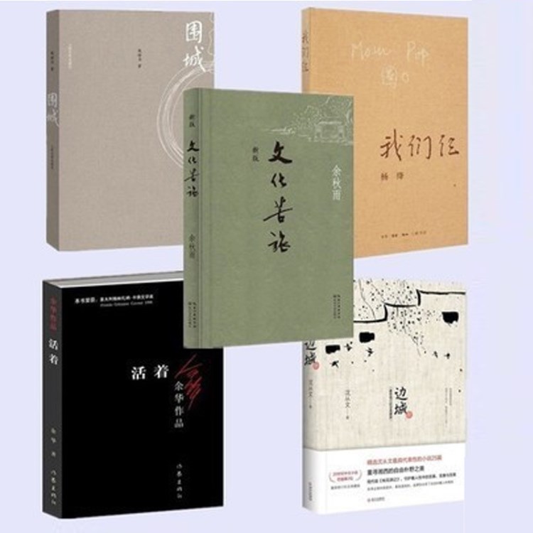 批發(fā)文學(xué)書(shū)籍 圍城/我們仨/活著/文化苦旅/邊城 五冊(cè)心靈讀物