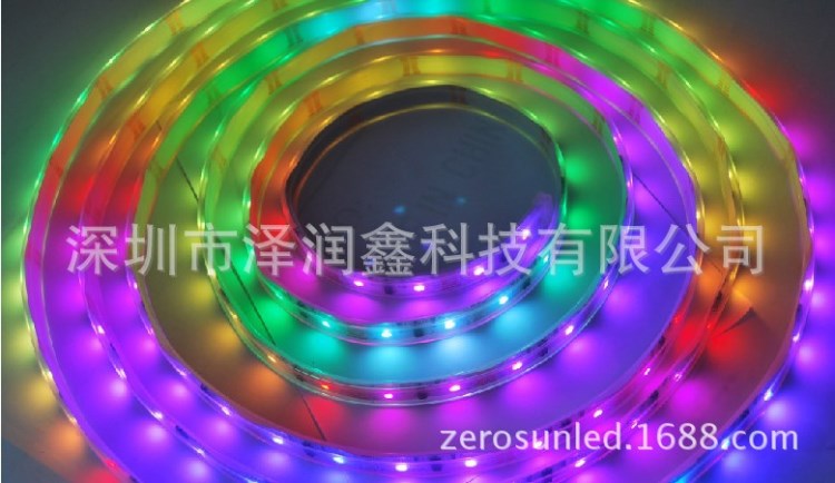 厂家直销高亮度LED软灯条质保二年5050RGB12V灯带 30灯套管防水