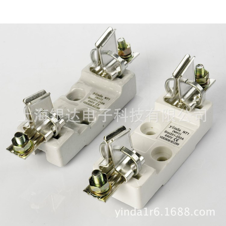 銀達低壓熔斷器NT1(NH1,RT16-1) gG/gL/aM 160A-250A熔斷器底座