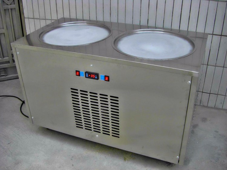 泰式不銹鋼雙鍋直徑50cm盤炒冰淇淋機