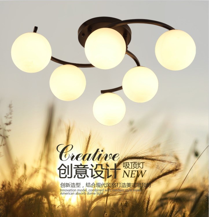 歐式鐵藝吸吊兩用LED燈 新穎獨(dú)特 簡(jiǎn)單大方 不一樣的清新感覺(jué)