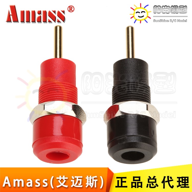 AMASS 2mm鍍鎳香蕉插座型面板插座 耐高壓600V