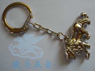 供應鋅合金獅子大象馬形掛鏈,新款特式鑰匙扣飾品鑰匙鏈圈環