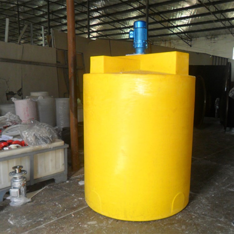 環保設備配套1噸加藥箱 PE攪拌桶 配攪拌電機加厚1000L加藥罐