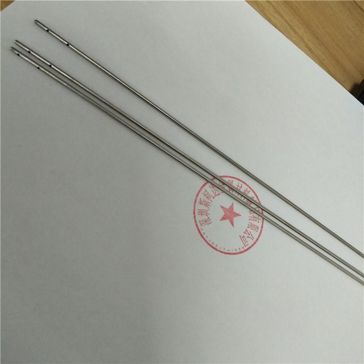 不銹鋼圓頭管加工毛細管打圓孔品字孔 橢圓孔定制