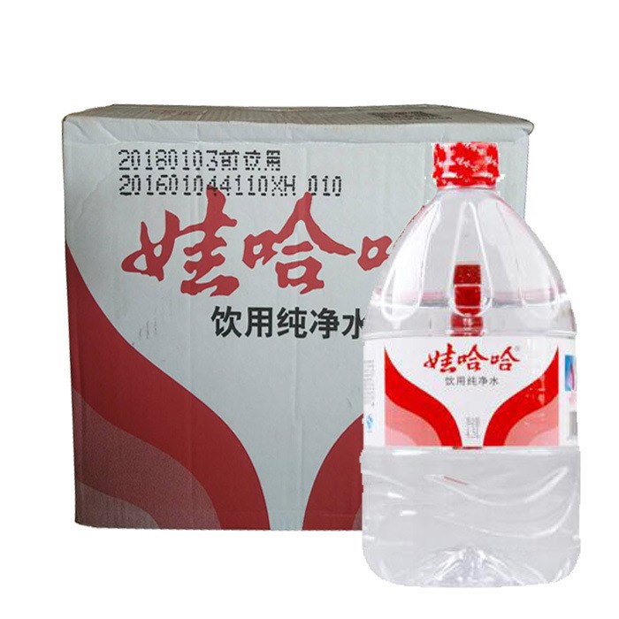 娃哈哈4.5L 水 *4桶/箱 家庭飲用水 可直接使用在一般飲水機上