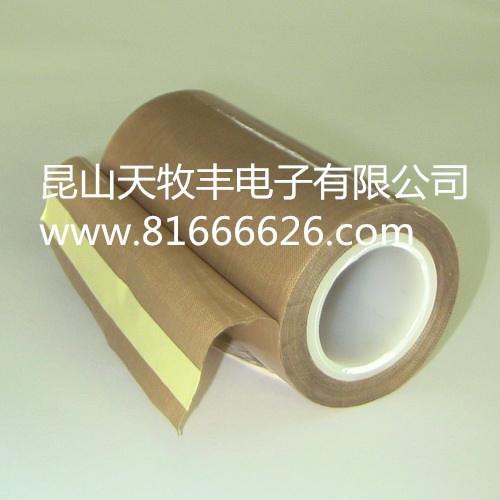 棕色鐵氟龍耐高溫膠布 鐵氟龍纖維膠帶 耐高溫玻璃纖維鐵氟龍膠帶