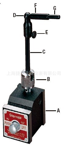 施泰力帶旋轉(zhuǎn)立柱的磁性表座指示表臺(tái)架 657A