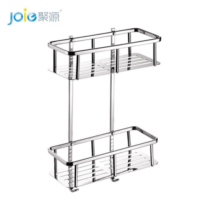 JOIE聚源  浴室雙層置物架  不銹鋼雙層方形架  JY-5352-3