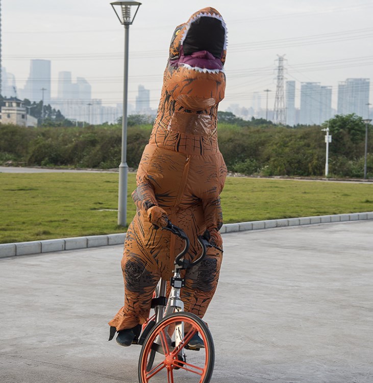 實力廠家生產爆款侏羅紀霸龍充氣服裝 活動專用恐龍充氣服