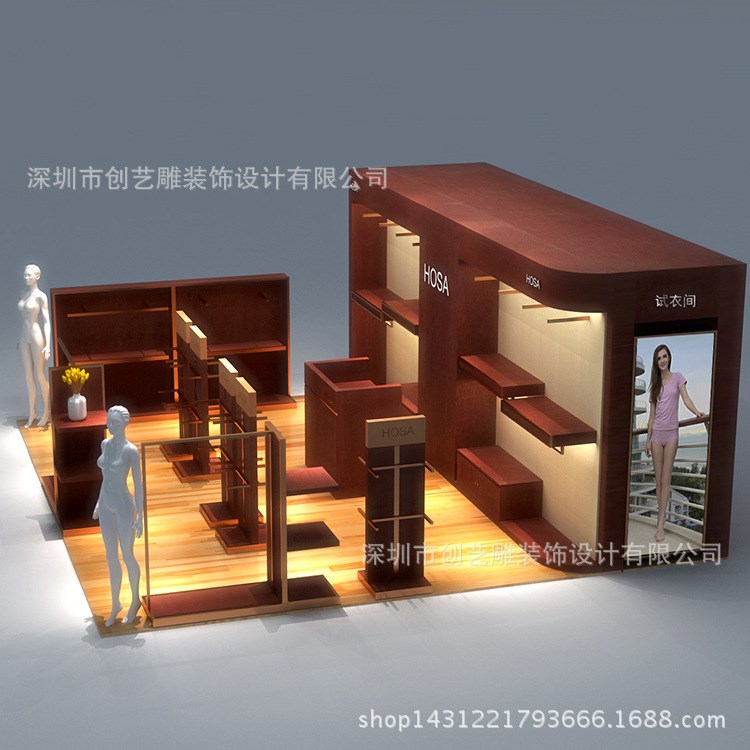 創藝雕 HOSA木質烤漆商場專賣店 男裝店鋪 服裝展柜 制作