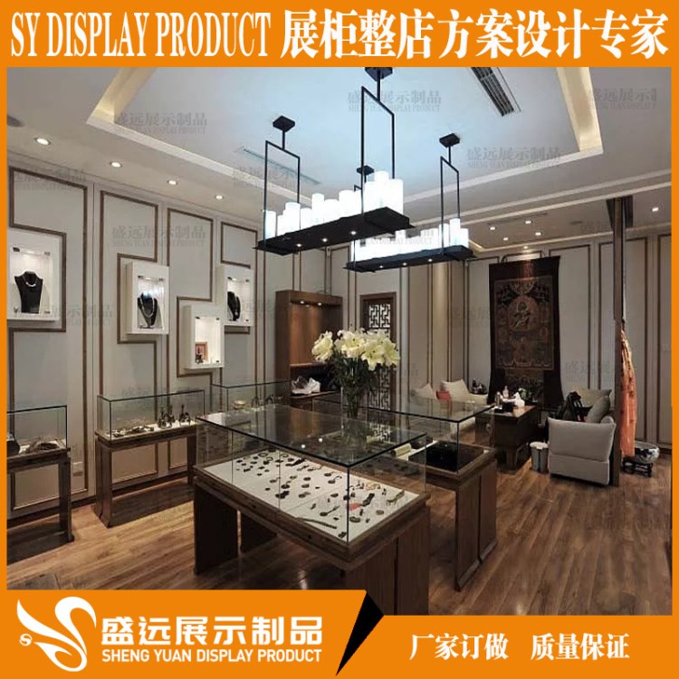 實木仿古珠寶展柜 商場珠寶展柜設(shè)計 黃金飾品珠寶展示柜