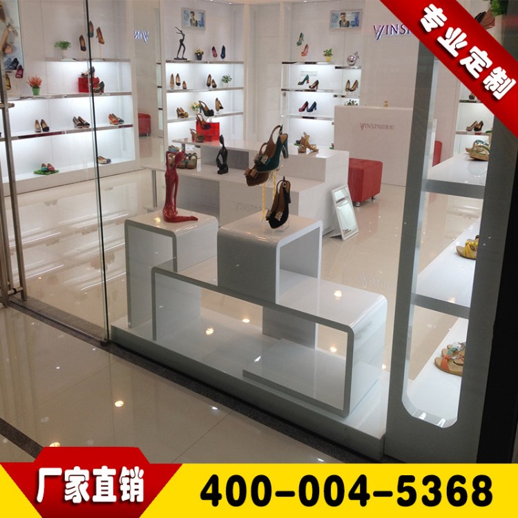 新款鞋店展示柜木質(zhì)鞋陳列展示道具制作 鞋店展示柜設計 安裝