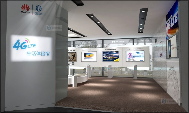 華為4G展廳搭建 移動(dòng)聯(lián)通營業(yè)廳展示柜設(shè)計(jì)制作 10年服務(wù)