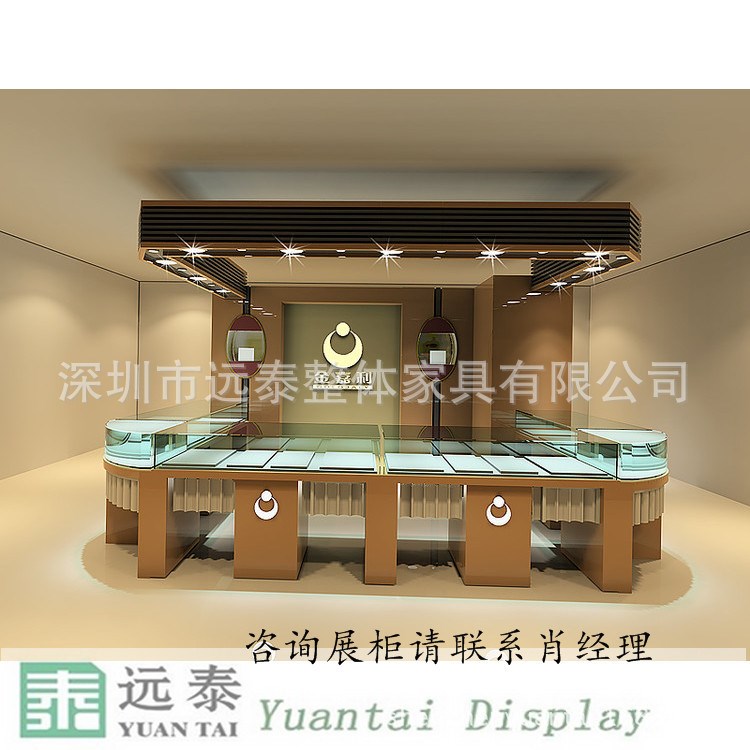 龍華珠寶展示柜廠家｜五面玻璃展柜設計｜高端精品展柜制作G-C153