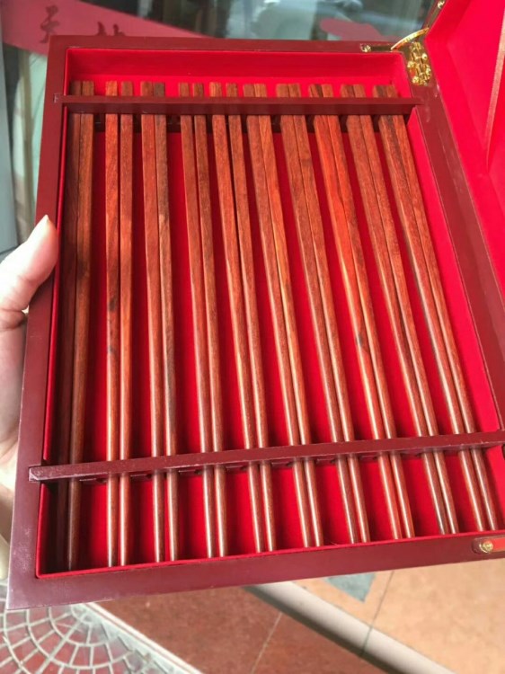 印度小葉紫檀筷子 健康紫檀木筷 餐具一盒10雙 送長輩