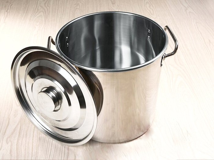 304特厚不锈钢桶可叠式带盖大容量汤桶储水桶米桶油桶加厚锅具