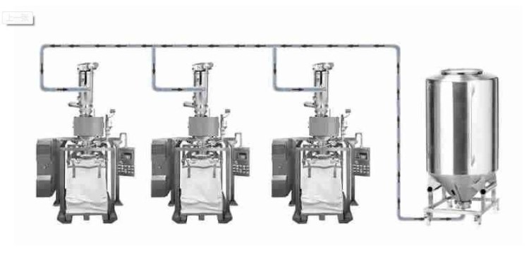 口香糖原料粉真空輸送 口香糖原料粉真空輸送稱重計量系統(tǒng)