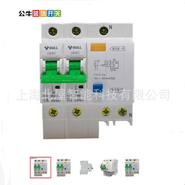 公牛漏电保护器16A20A232A40A60A空气开关2P家用总闸漏保2P开关