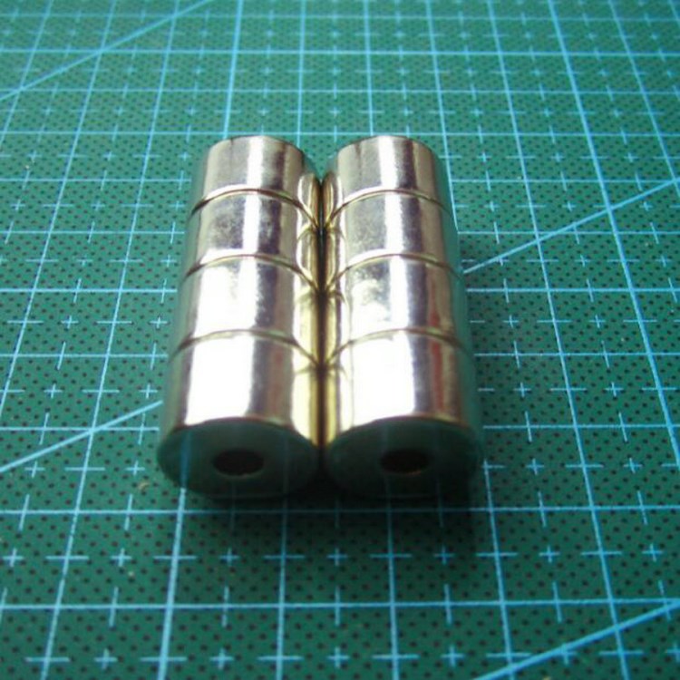 1件10個磁鐵強(qiáng)磁圓形沉孔強(qiáng)力磁鐵15X10-5mm鍍鎳稀土吸鐵石