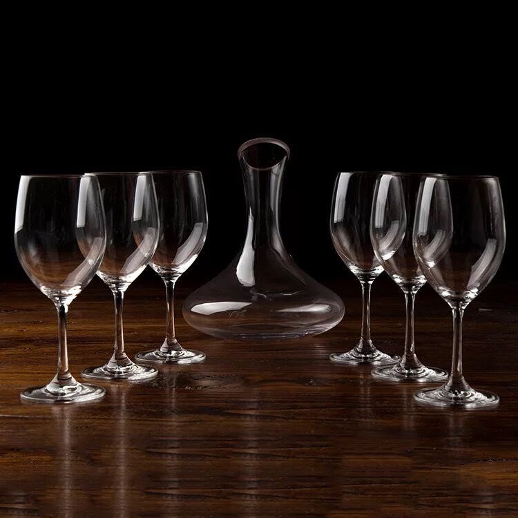 一件代發醒酒器7件套紅酒杯套裝高腳杯家用葡萄酒杯7件套酒具套裝