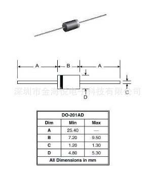 TVS瞬变二极管1.5KE6.8CA 双向 1500W 6.8V 全新