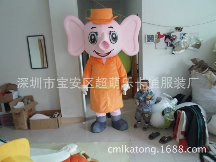 定做卡通人偶服装 毛绒玩具 填充公仔 行走人偶 动漫服饰大象