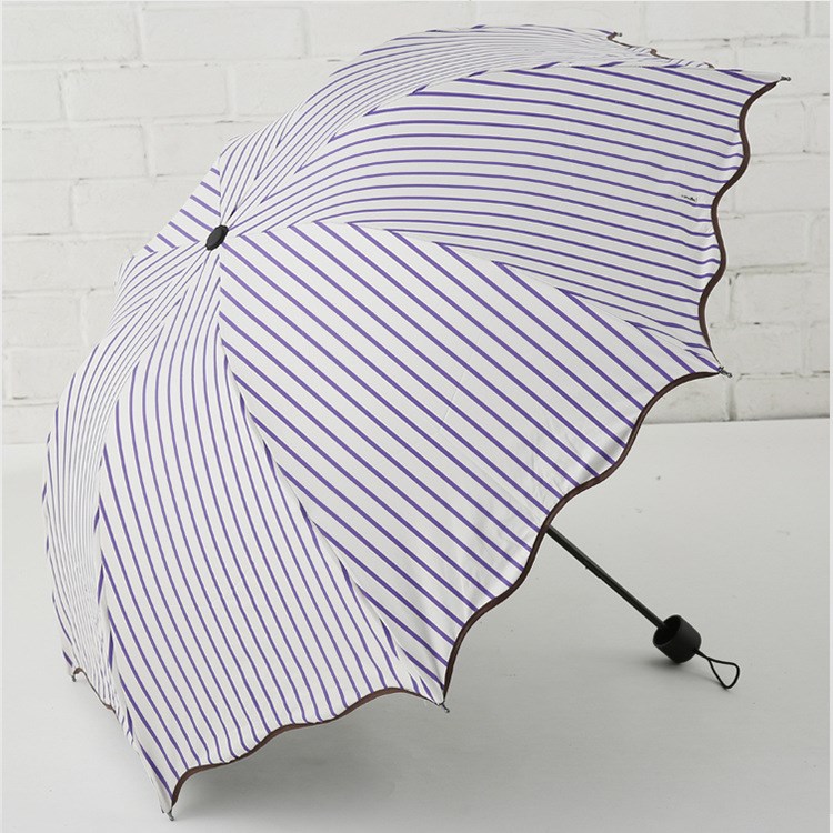 創意阿波羅條紋黑膠防曬防紫外線遮陽傘太陽小清新晴雨傘折疊傘女