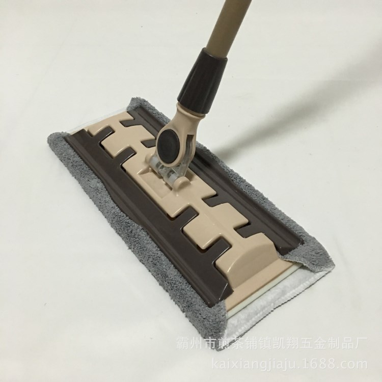 加大款夾固式家用懶人平拖平托 瓷磚木地板旋轉平板拖把