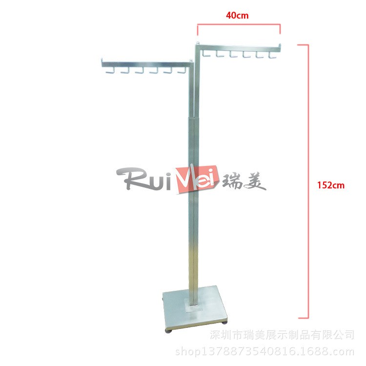 拉丝电镀挂包架 儿童书包陈列展示货架 旅游包休闲包电脑包挂包架