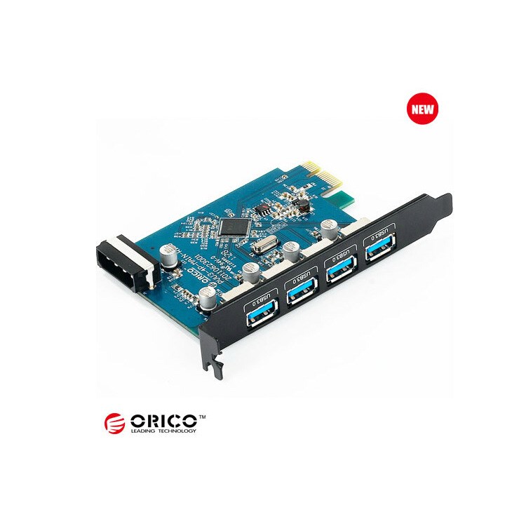 ORICO PVU3-4P臺(tái)式PC電腦PCI-E轉(zhuǎn)USB3.0四口擴(kuò)展卡USB分線器