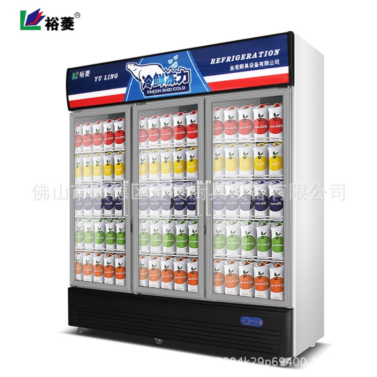 金凌風(fēng)冷展示柜冷藏柜立式商用冰柜冰箱啤酒保鮮柜三門飲料