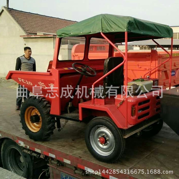 建筑工地灰斗車 小型工程翻斗車 一噸翻斗車