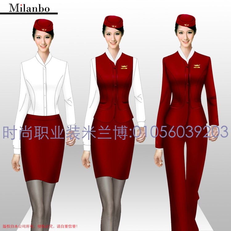 【航空服】米兰弘品牌设计制作航空空姐服2018新款 中国制造