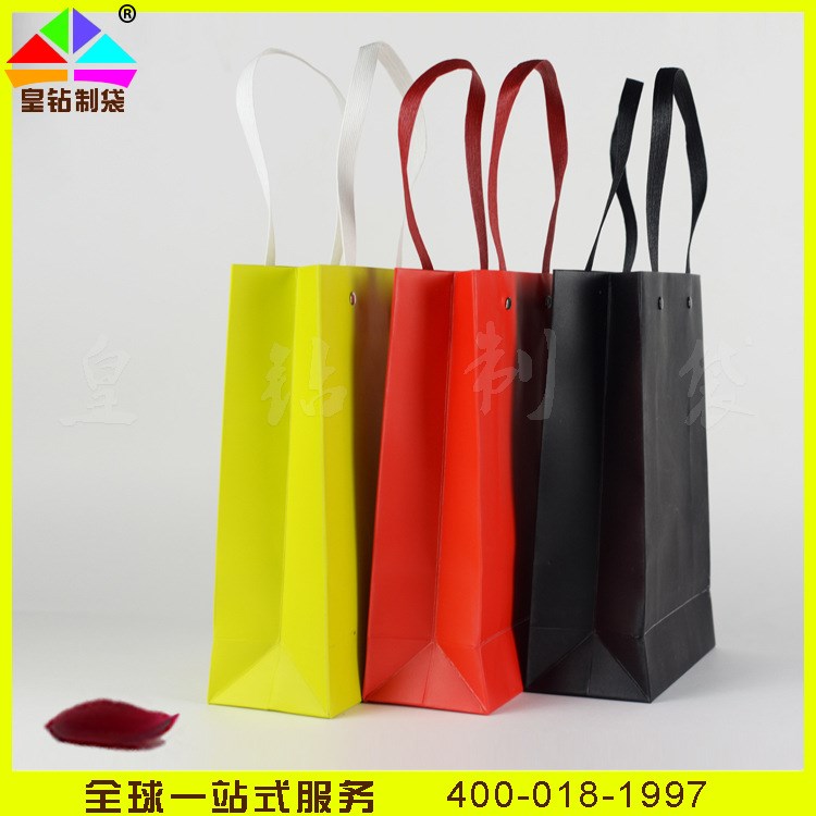 深圳廠(chǎng)家定制服裝手提袋 彩印logo禮品手挽袋 通用款式