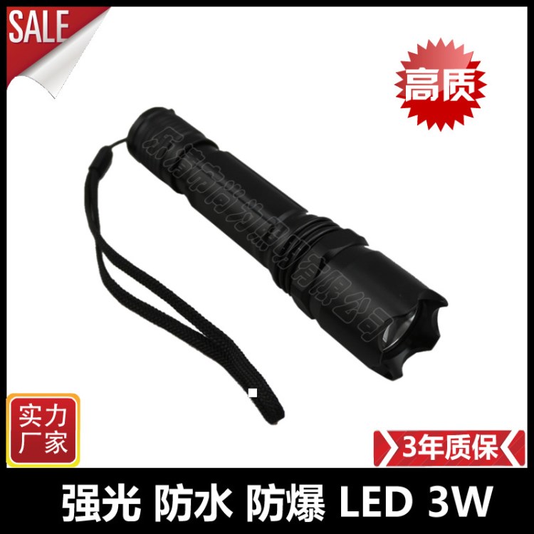 SW2106强光防水防爆电筒 LED 3W 铝合金 微型防爆手电筒 浙江尚为