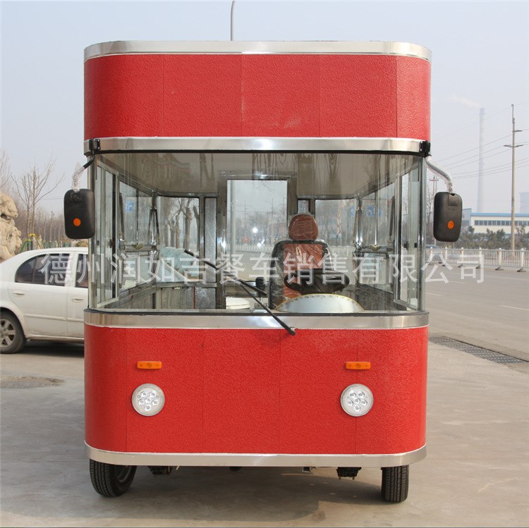 四輪燒烤擺攤早餐快餐美食車電動小吃車多功能餐車水果移動流動車