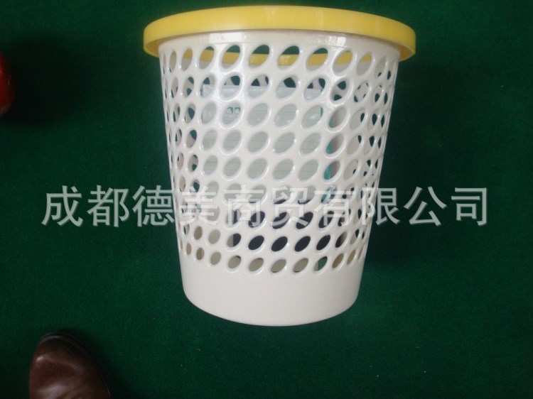 成都辦公用品批發 文具配送 辦公生活用垃圾桶廢紙簍28CM帶壓環