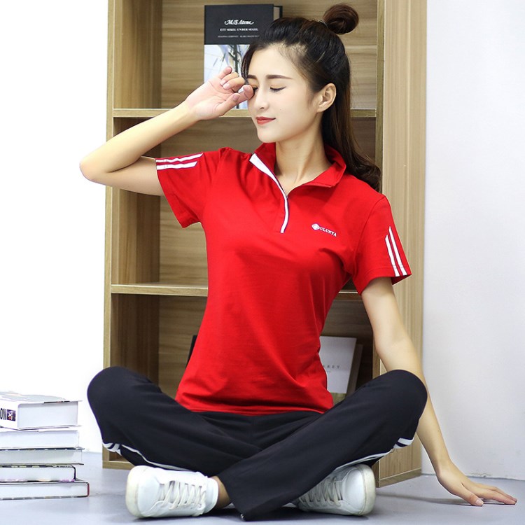 情侶運(yùn)動(dòng)裝夏季時(shí)尚休閑套裝 定做高中初中學(xué)生校服班服短袖大碼